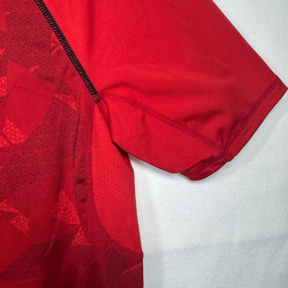 Decathlon Domyos Mens Red Geometric Athletic Training T Shirt Sz‎ L - Picture 5 of 9